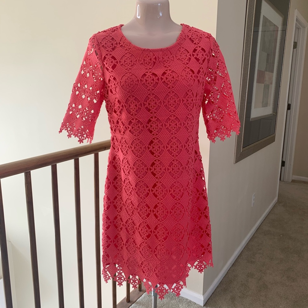 Pink lace Francesca dress.